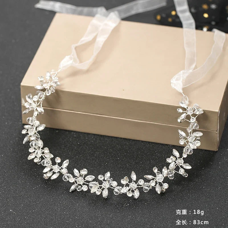 Floral Rhinestone Bridal Headband