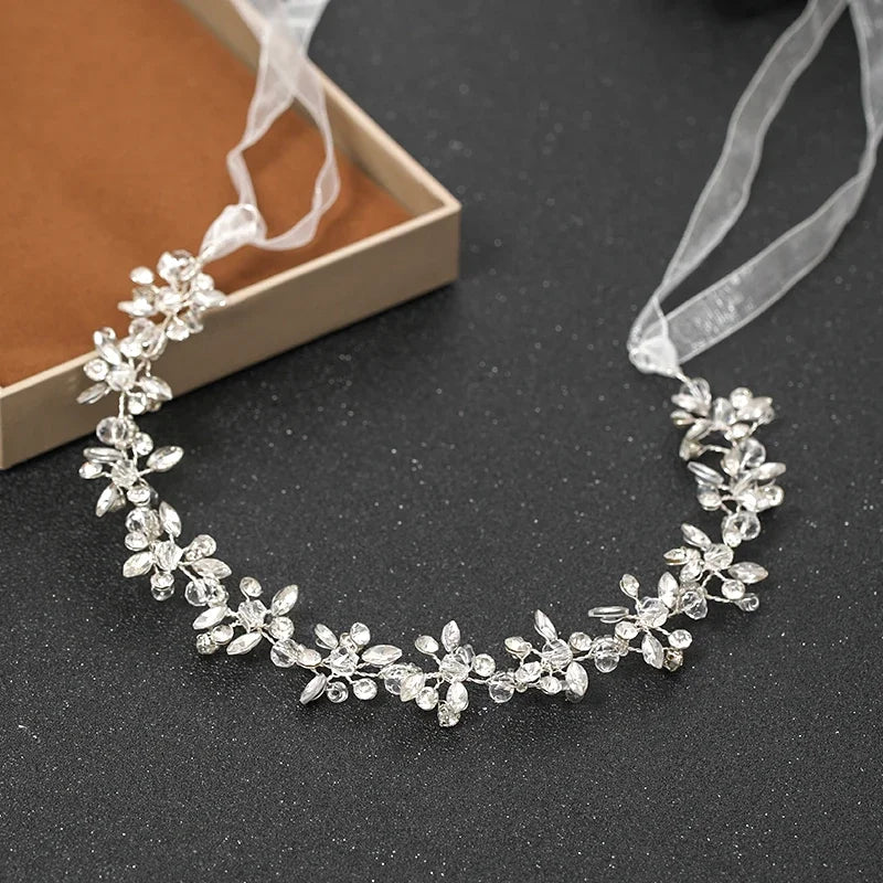 Floral Rhinestone Bridal Headband