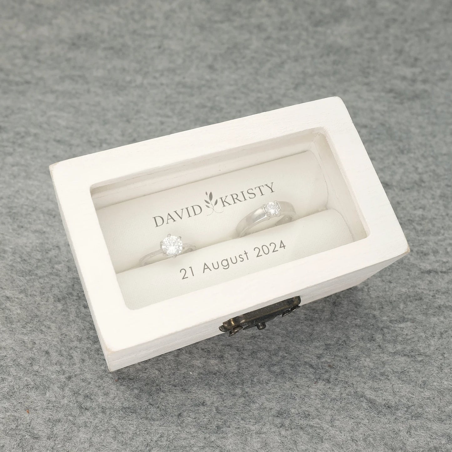 Forever Starts Here Personalized Wedding Ring Box