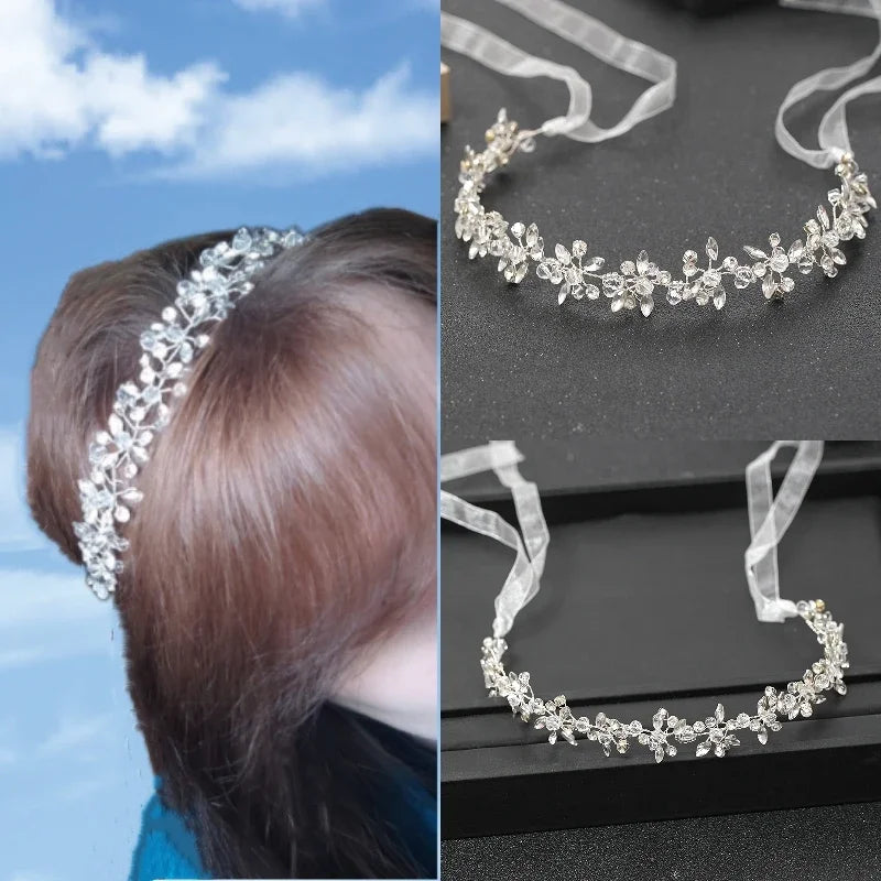 Floral Rhinestone Bridal Headband