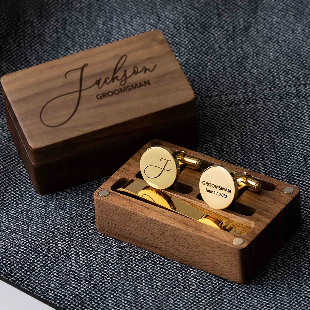 Personalized Bridal Party Cufflink Gift Set