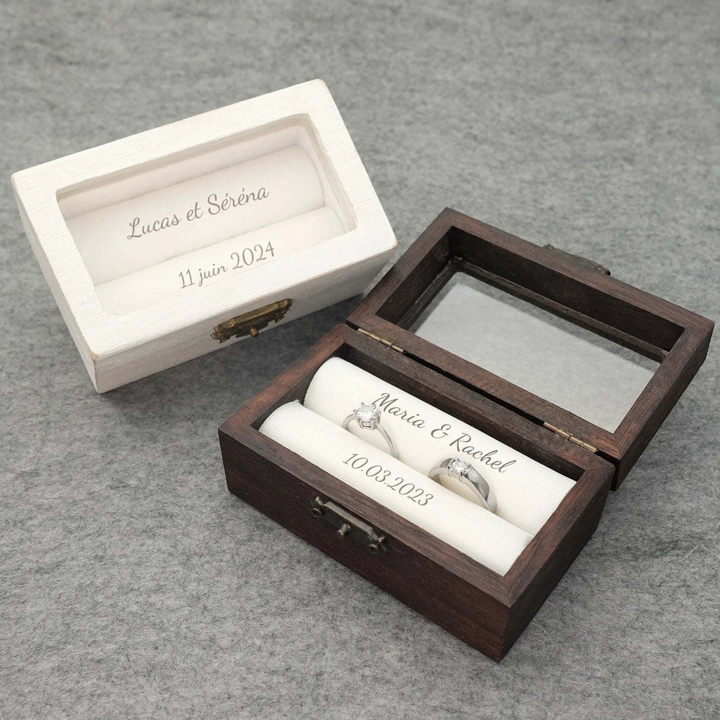 Forever Starts Here Personalized Wedding Ring Box