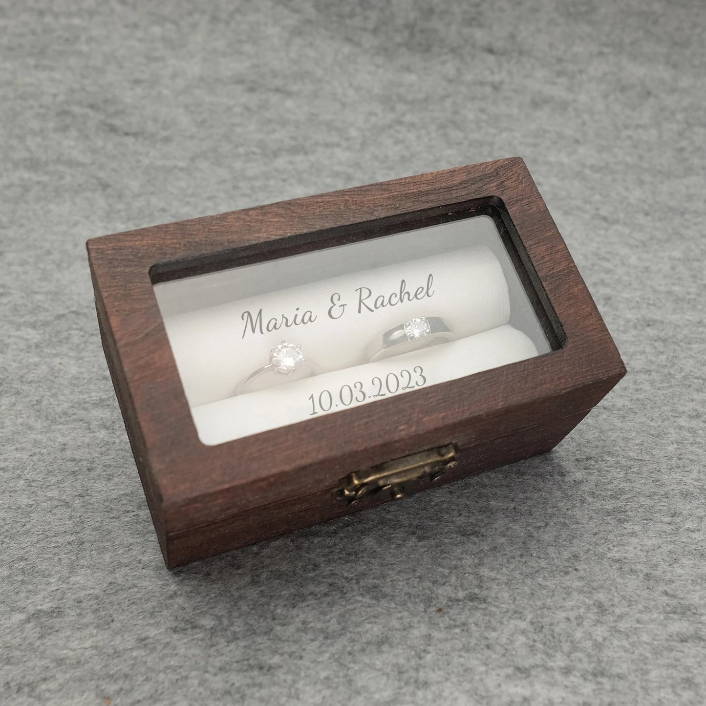 Forever Starts Here Personalized Wedding Ring Box