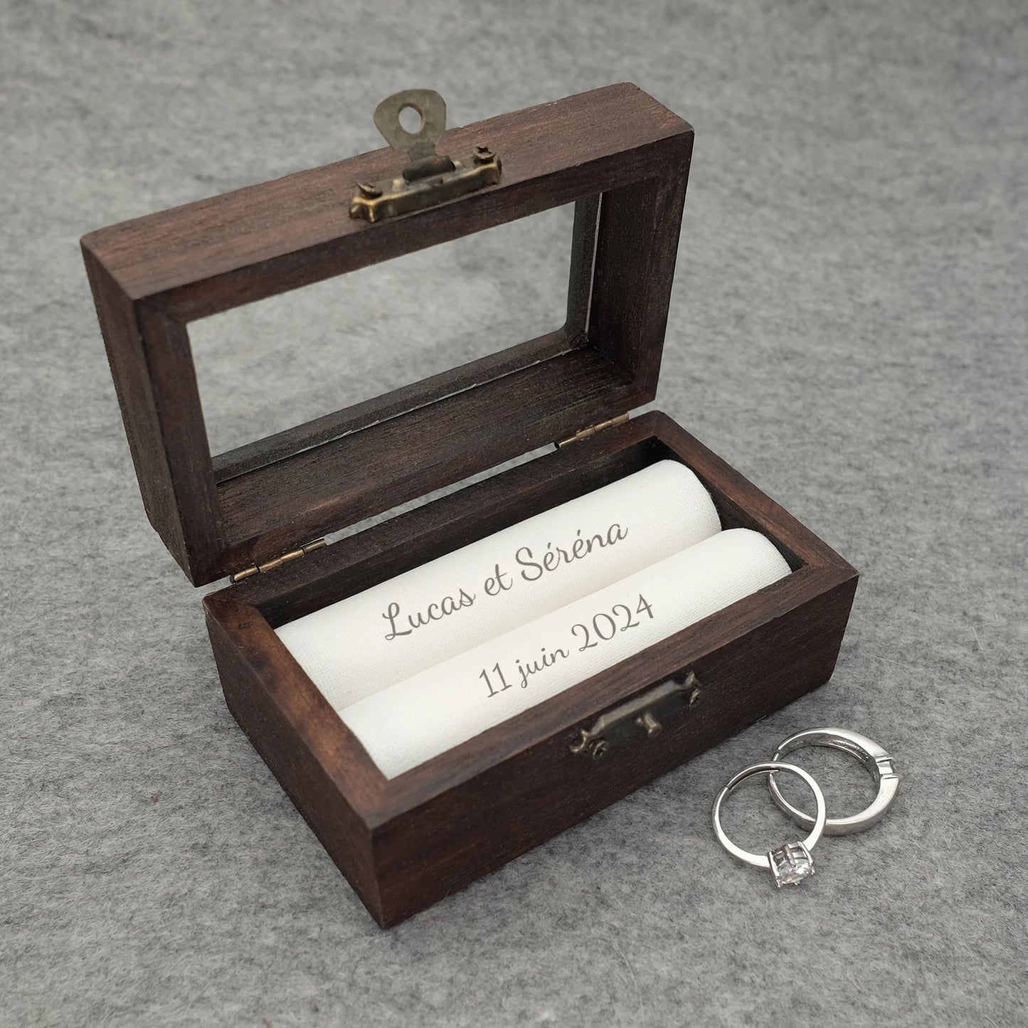 Forever Starts Here Personalized Wedding Ring Box