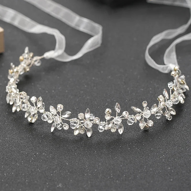 Floral Rhinestone Bridal Headband