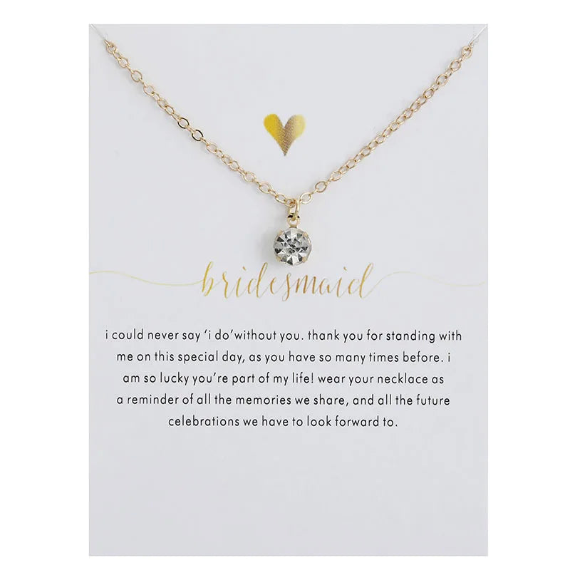 "I Could Never Say 'I Do' Without You" Bridesmaid Necklace